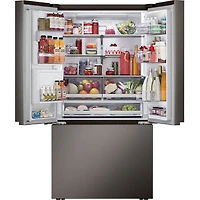 25.5 Cu. Ft. Black Stainless Steel 3-Door French Door Refrigerator