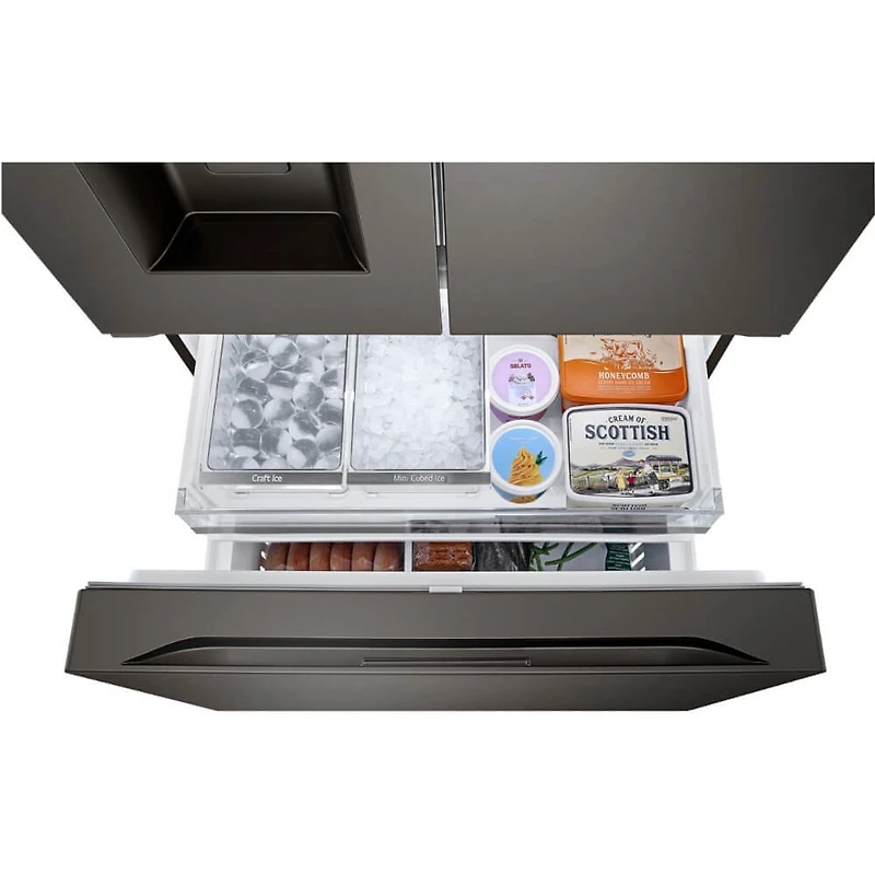 25.5 Cu. Ft. Black Stainless Steel 3-Door French Door Refrigerator