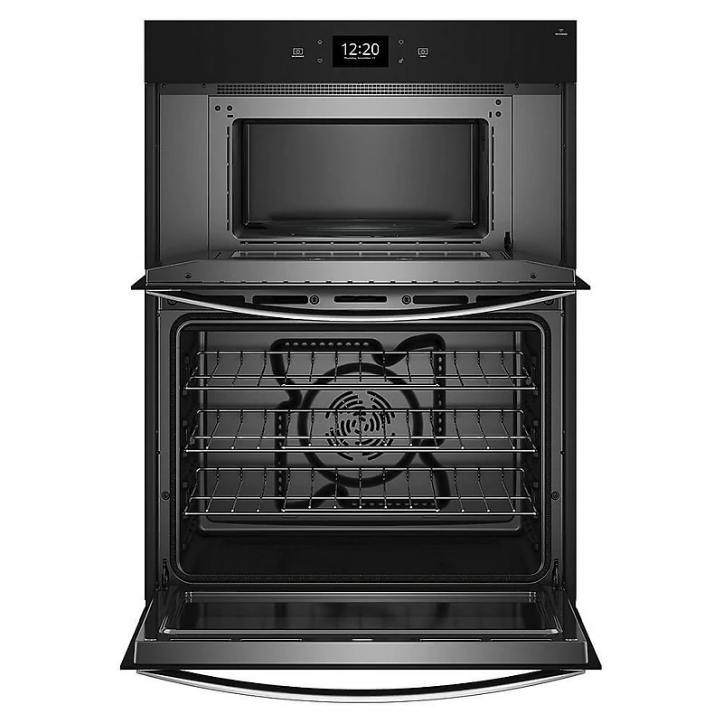 30 inch Black Stainless Steel Electric Smart Combination Wall Oven