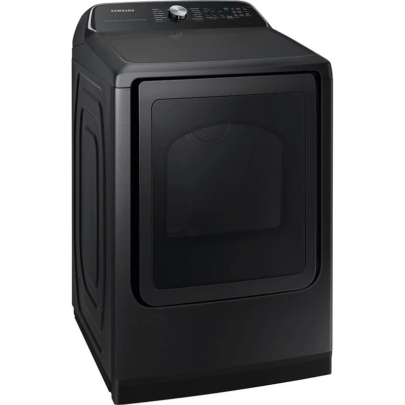 7.4 Cu. Ft. Brushed Black Top Load High Efficiency Smart Electric Dryer