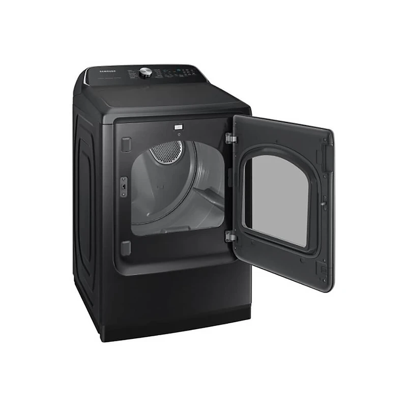 7.4 Cu. Ft. Brushed Black Top Load High Efficiency Smart Electric Dryer