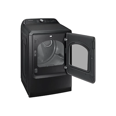 7.4 Cu. Ft. Brushed Black Top Load High Efficiency Smart Electric Dryer