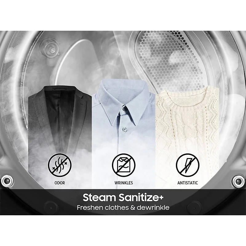 7.4 Cu. Ft. Ivory Top Load High Efficiency Smart Electric Dryer