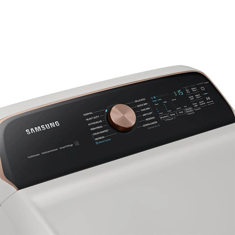 7.4 Cu. Ft. Ivory Top Load High Efficiency Smart Electric Dryer