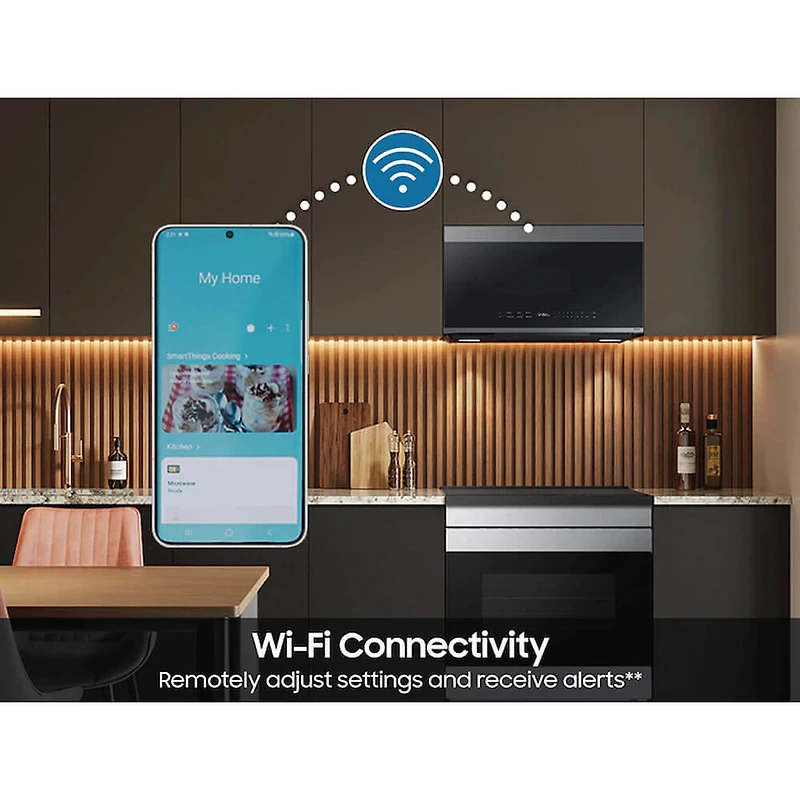 2.1 Cu. Ft. Bespoke Stainless Smart Over-the-Range Microwave