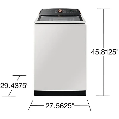 5.5 Cu. Ft. Ivory Top Load High Efficiency Smart Washer