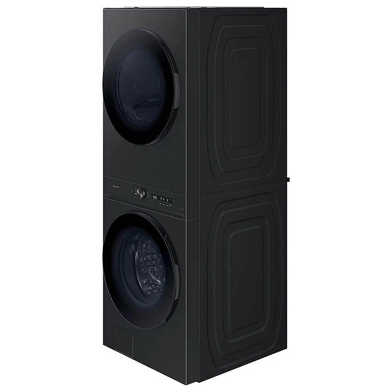 4.6/7.6 Cu. Ft. Brushed Black Bespoke AI Stacked Washer/Dryer