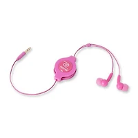 ReTrak Retractable Stereo Earphones - Pink - OPEN BOX
