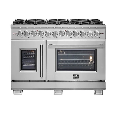 6.58 Cu. Ft. Stainless Steel Freestanding Double Oven Dual Fuel Range