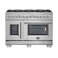 6.58 Cu. Ft. Stainless Steel Freestanding Double Oven Dual Fuel Range