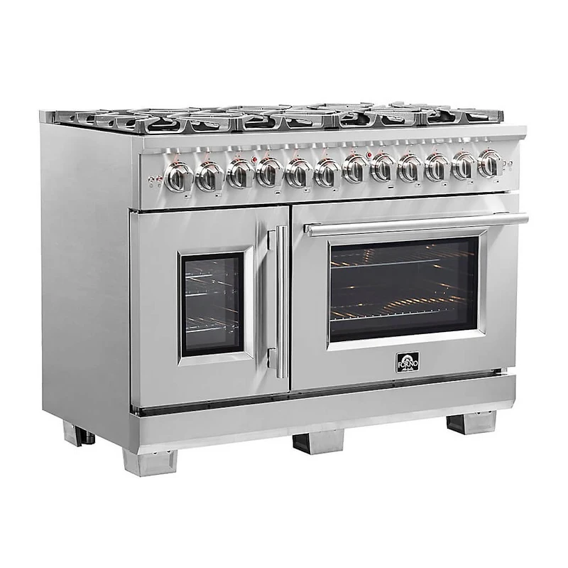 6.58 Cu. Ft. Stainless Steel Freestanding Double Oven Dual Fuel Range