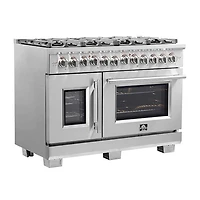 6.58 Cu. Ft. Stainless Steel Freestanding Double Oven Dual Fuel Range