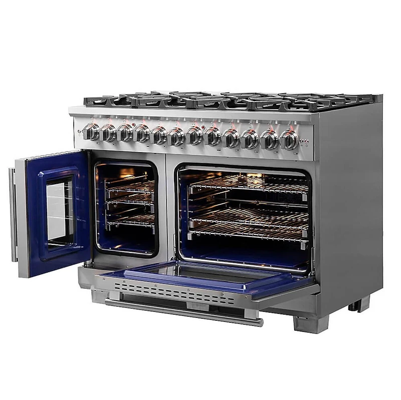 6.58 Cu. Ft. Stainless Steel Freestanding Double Oven Dual Fuel Range