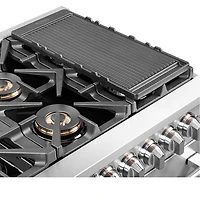 6.58 Cu. Ft. Stainless Steel Freestanding Double Oven Dual Fuel Range