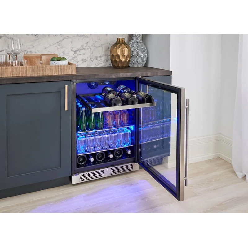 112 Can Silver Single Zone Beverage Cooler