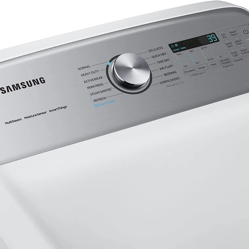 7.4 Cu. Ft. White Top Load High Efficiency Smart Electric Dryer