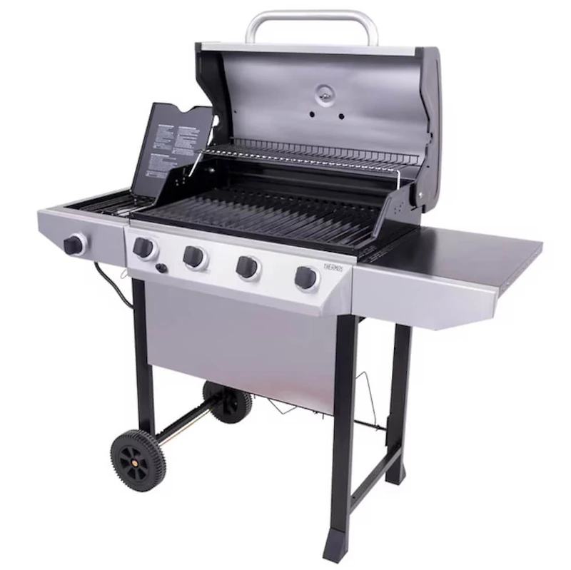 Thermos 4-Burner Portable Propane Grill - Stainless Steel - OPEN BOX