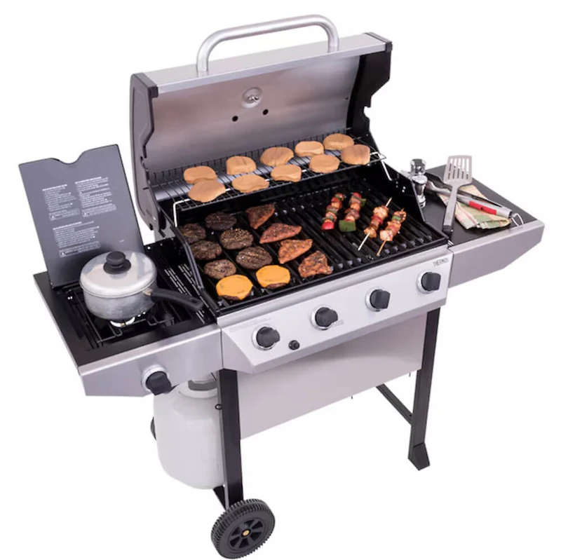 Thermos 4-Burner Portable Propane Grill - Stainless Steel - OPEN BOX