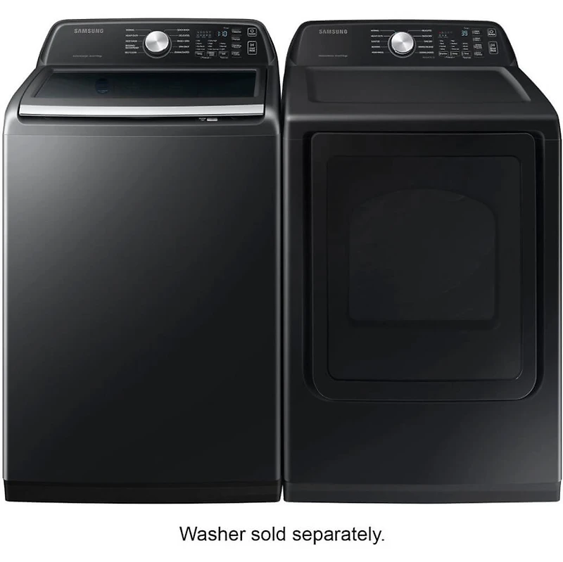 7.4 Cu. Ft. Black Top Load High Efficiency Smart Electric Dryer