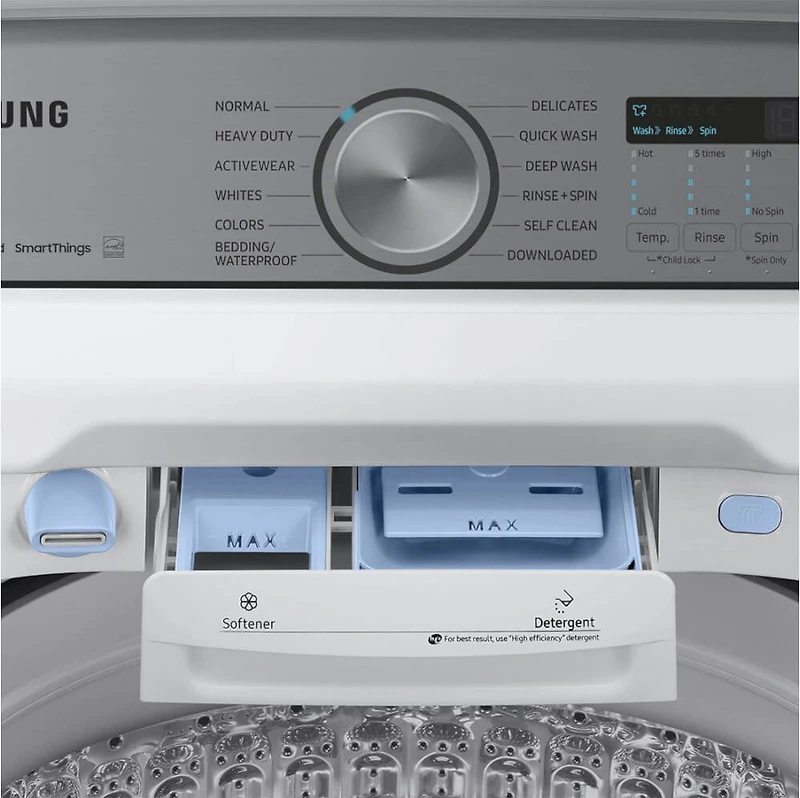5.5 Cu. Ft. White High-Efficiency Top Load Smart Washer with Impeller