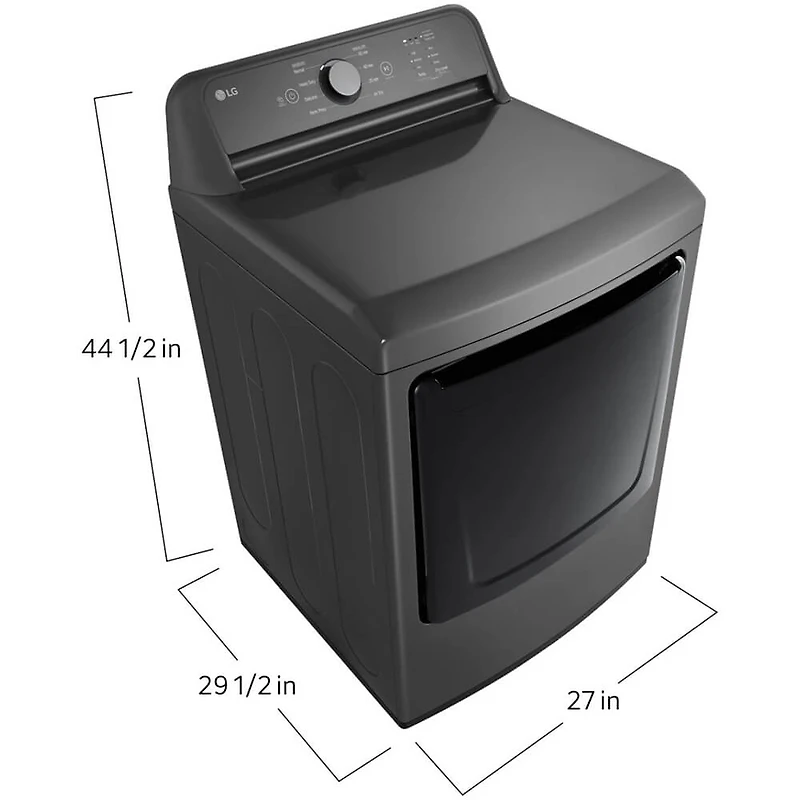 7.3 Cu. Ft. Monochrome Gray Top Load High Efficiency Smart Electric Dryer