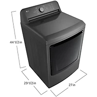 7.3 Cu. Ft. Monochrome Gray Top Load High Efficiency Smart Electric Dryer
