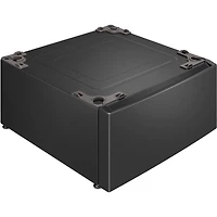 27 inch Middle Black Laundry Pedestal with Storage Drawer