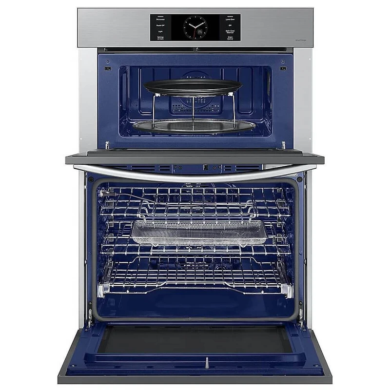 30 inch Bespoke Stainless Built-In Electric Convection Combination Wall Oven with Microwave