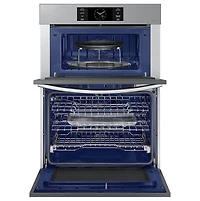 30 inch Bespoke Stainless Built-In Electric Convection Combination Wall Oven with Microwave