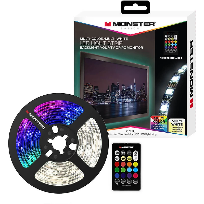 6.5 ft. Multi-color and Multi-White LED Light Strip - OPEN BOX