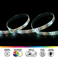 16.4ft Sound Reactive Smart Multi-Color Multi-White LED Light Strip