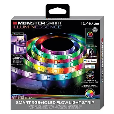 16.4ft Sound Reactive Smart Multi-Color Color Flow LED Light Strip
