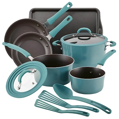 11-Piece Nonstick Cookware Set - Blue