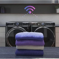 7.8 Cu. Ft. Sapphire Blue Front Load Stackable Smart Electric Dryer 