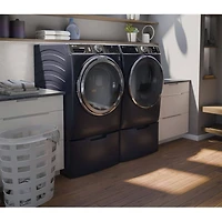 7.8 Cu. Ft. Sapphire Blue Front Load Stackable Smart Electric Dryer 