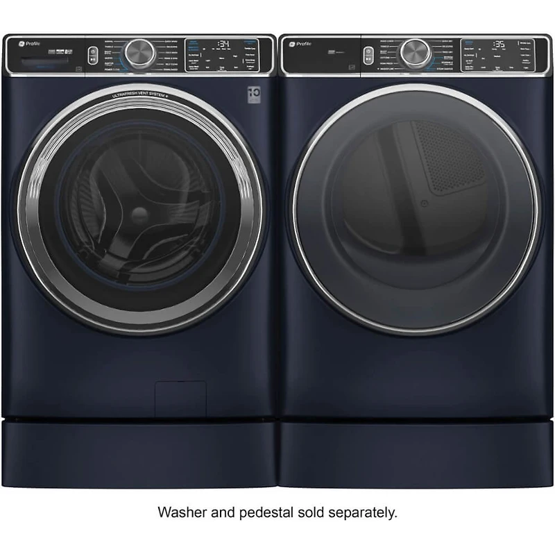 7.8 Cu. Ft. Sapphire Blue Front Load Stackable Smart Electric Dryer 