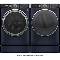 7.8 Cu. Ft. Sapphire Blue Front Load Stackable Smart Electric Dryer 