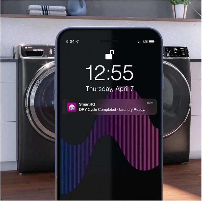 5.3 Cu. Ft. Sapphire Blue Front Load Stackable Smart Washer