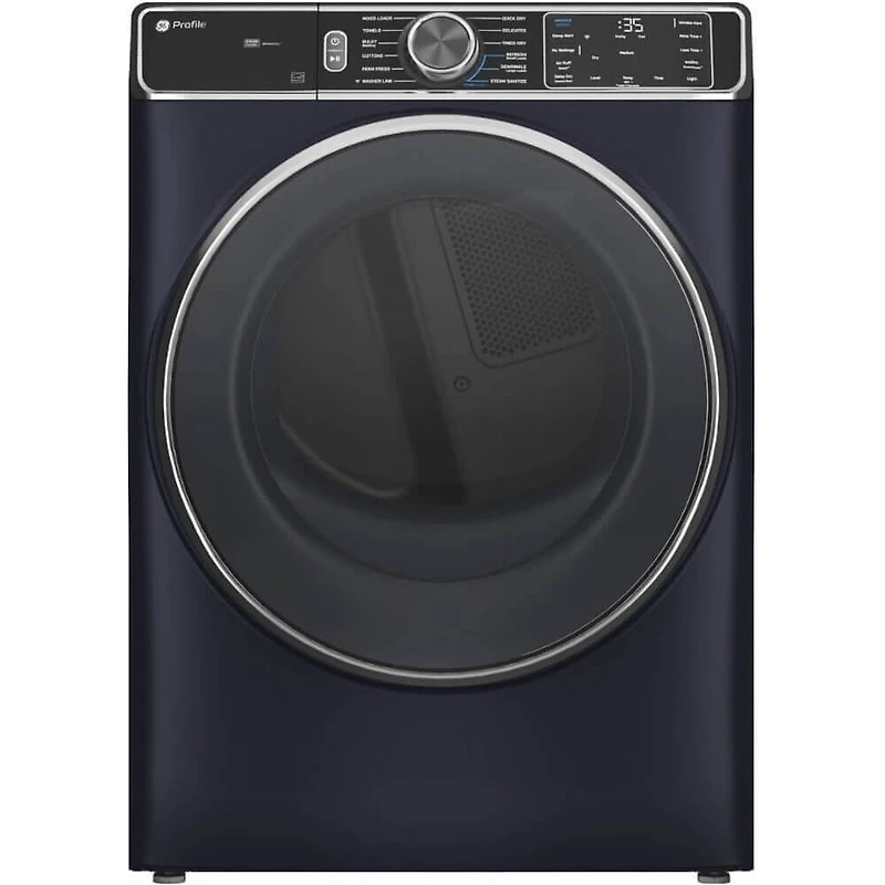 Sapphire Blue Front Load Smart Washer/Dryer Bundle with Pedestals