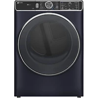 Sapphire Blue Front Load Smart Washer/Dryer Bundle with Pedestals