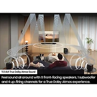 Q-Series 11.1.4 Channel Wireless Dolby Atmos Soundbar + Rear Speakers w/ Q-Symphony