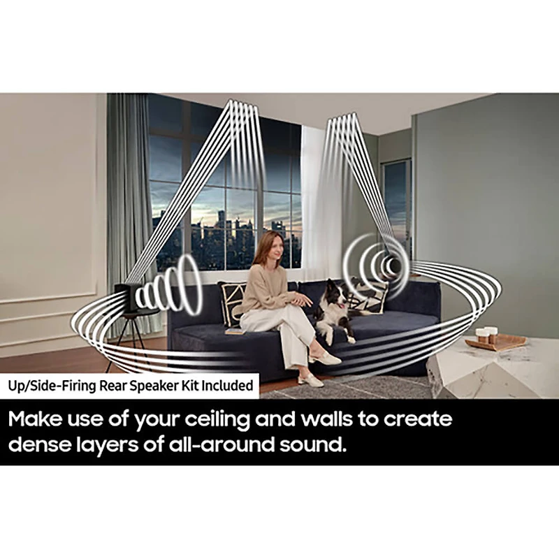 Q-Series 11.1.4 Channel Wireless Dolby Atmos Soundbar + Rear Speakers w/ Q-Symphony