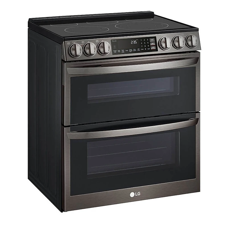 7.3 Cu. Ft. Black Stainless Slide-In Double Oven Electric Range