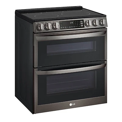 7.3 Cu. Ft. Black Stainless Slide-In Double Oven Electric Range