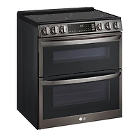 7.3 Cu. Ft. Black Stainless Slide-In Double Oven Electric Range
