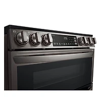 7.3 Cu. Ft. Black Stainless Slide-In Double Oven Electric Range