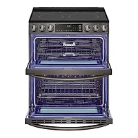 7.3 Cu. Ft. Black Stainless Slide-In Double Oven Electric Range