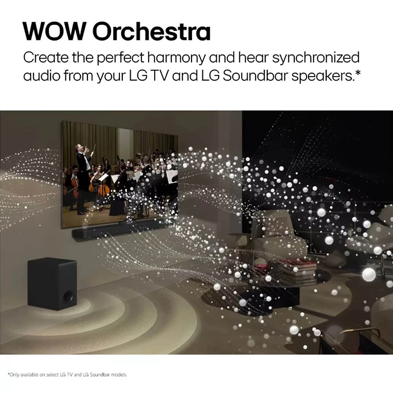 Home Theater Soundbar Channel with Rear Speakers and WOW Orchestra