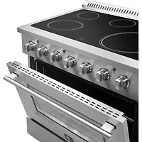 5.36 Cu. Ft. Stainless Freestanding Smoothtop Electric Range