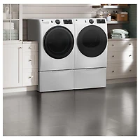 5.0 Cu. Ft. White Front Load Stackable Smart Washer